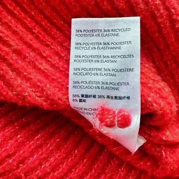 Anthropologie Pilcro Oversized Soft Cozy Red Knit Sweater Women's XS - Picture 7 of 8